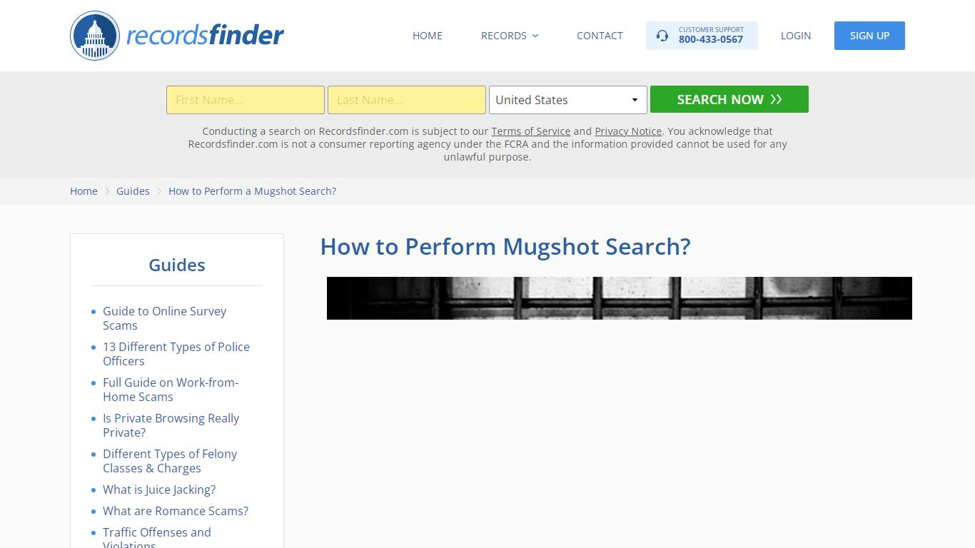 8 Free Ways to Find Your Past and Current Mugshots - RecordsFinder