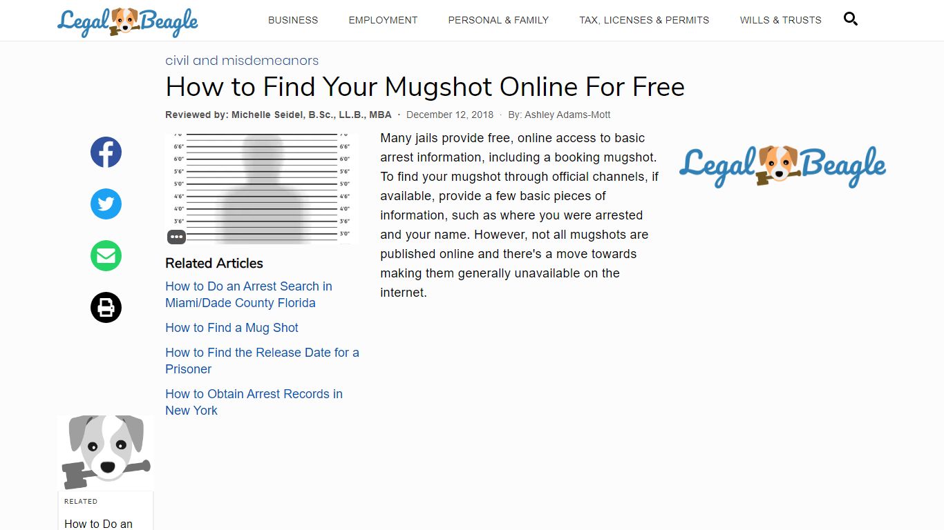 How to Find Your Mugshot Online For Free | Legal Beagle